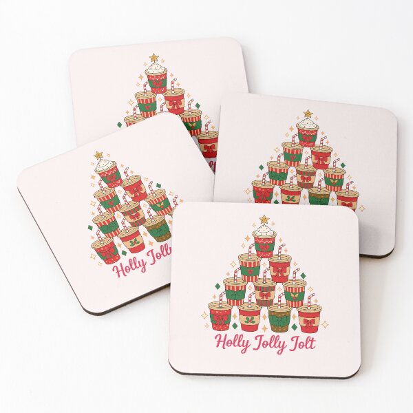 Item preview, Holly Jolly Jolt – Christmas Coffee Illustration designed and sold by LuloCreative.