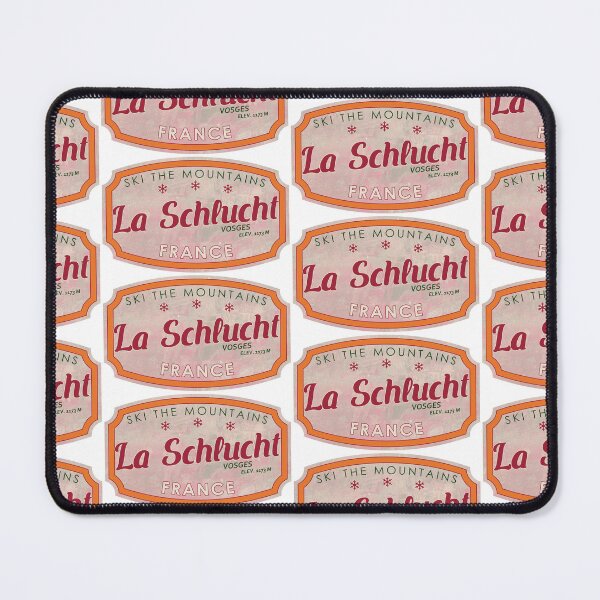 Item preview, La Schlucht, Vosges, France, textured skiing badge designed and sold by Wanderful-roads.