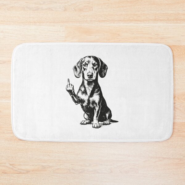 Item preview, Dachshund Flipping The Bird designed and sold by sarahogan.