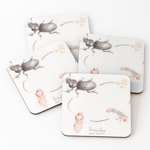Item preview, Watercolor Bess Beetle Lifecycle designed and sold by Dion’s Designs.