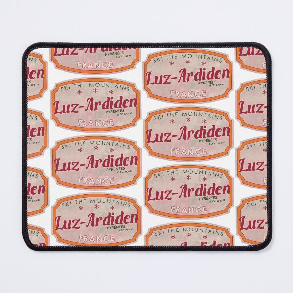 Item preview, Luz-Ardiden, Pyrénées, France, textured skiing badge designed and sold by Wanderful-roads.