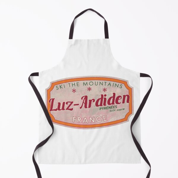 Item preview, Luz-Ardiden, Pyrénées, France, textured skiing badge designed and sold by Wanderful-roads.