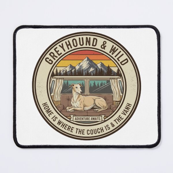 Item preview, Greyhound Van Life - Official Co-Pilot Adventure Badge designed and sold by VanSpirit.