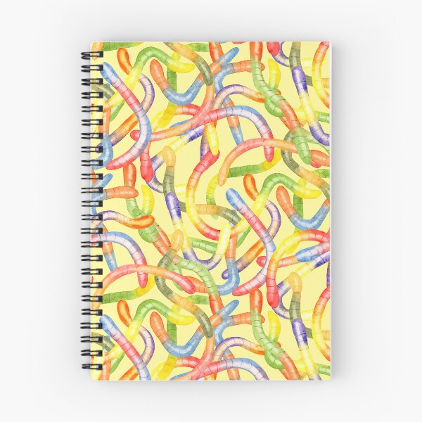 Item preview, Fun Gummy Snakes in Watercolor Pattern (Yellow Background) designed and sold by andrebalest.art.