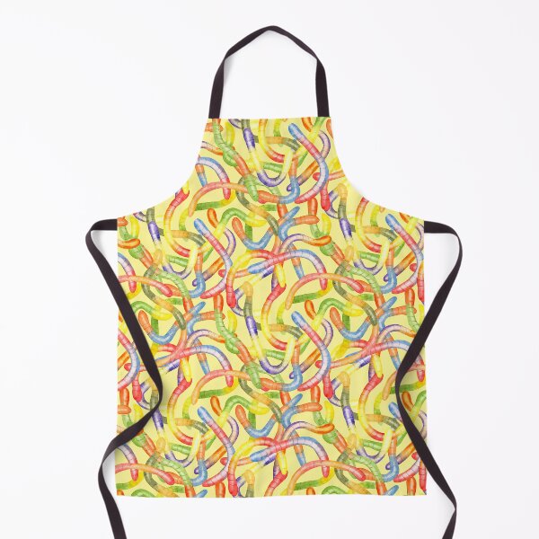 Item preview, Serpientes de goma divertidas con estampado de acuarela (fondo amarillo) designed and sold by andrebalest.art.