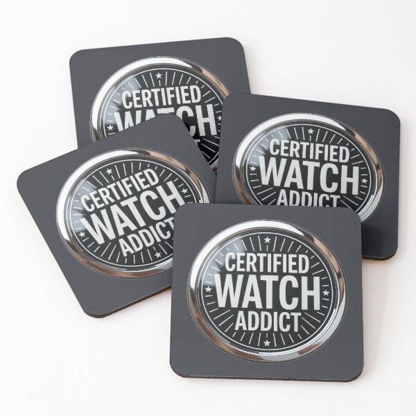 Item preview, Certified Watch Addict – Minimalist Horology Badge Design designed and sold by WatchesAndMore.