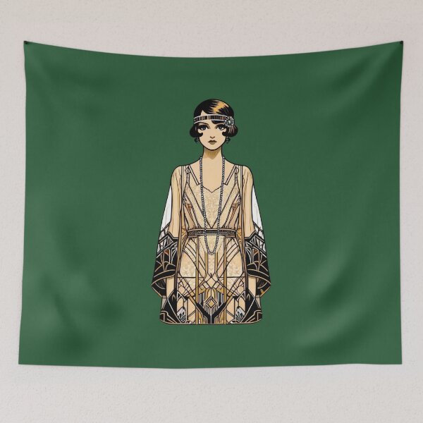 Item preview, Art Deco Flapper Pinup Roaring Twenties Glamour Print designed and sold by PinUpPizzazz.
