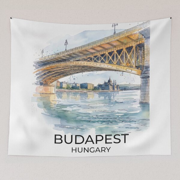 Item preview, Golden Bridge over the Danube with name designed and sold by clausbjoern.