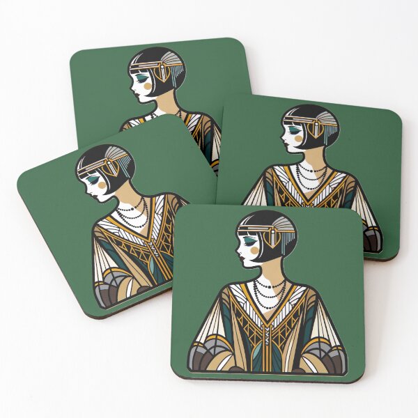 Item preview, Art Deco Flapper Pinup Roaring Twenties Glamour Print designed and sold by PinUpPizzazz.