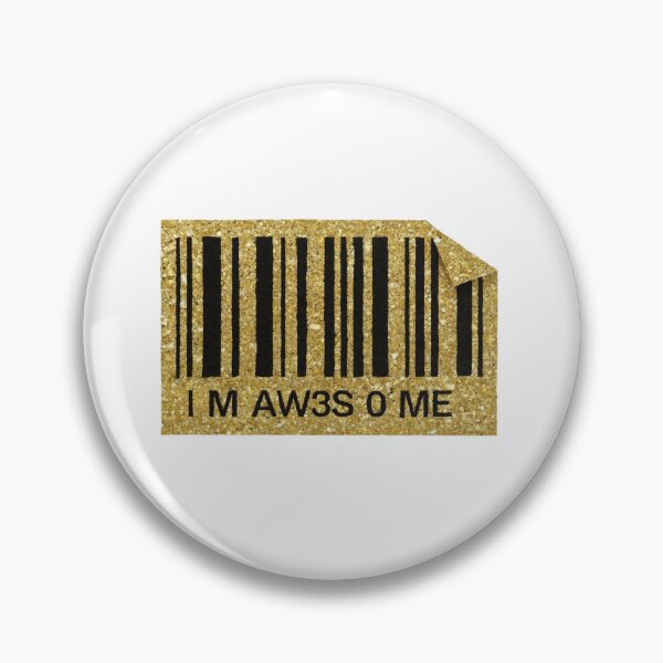 Item preview, I M AW3S O ME Barcode | Industrial Glitch Aesthetic Typography designed and sold by Pukisdaizi.