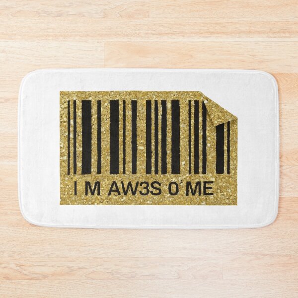 Item preview, I M AW3S O ME Barcode | Industrial Glitch Aesthetic Typography designed and sold by Pukisdaizi.