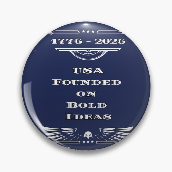 Item preview, USA Founded on Bold Ideas 1776-2026, 250th Anniversary, Simple Patriotic Vintage American designed and sold by digitalbitcraft.