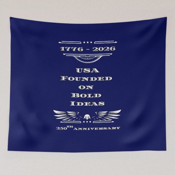 Item preview, USA Founded on Bold Ideas 1776-2026, 250th Anniversary, Simple Patriotic Vintage American designed and sold by digitalbitcraft.