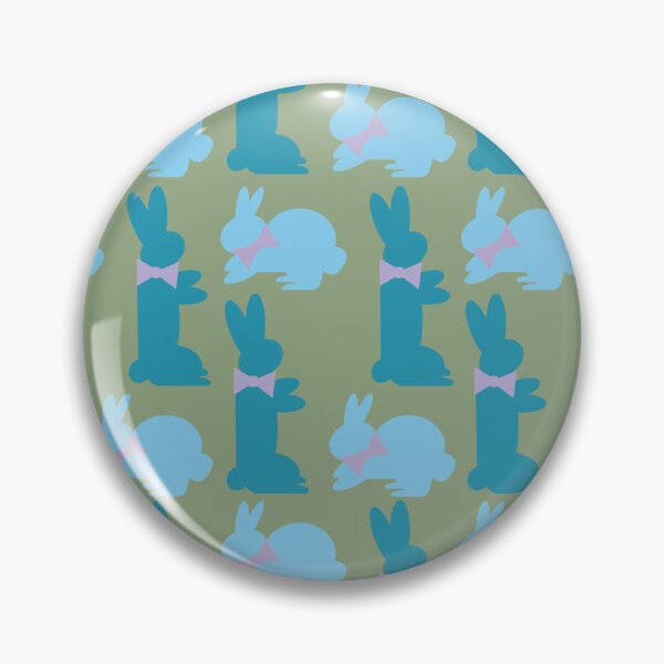 Item preview, Blue & Teal Bunnies on Green designed and sold by Digitalmyth's Designs.