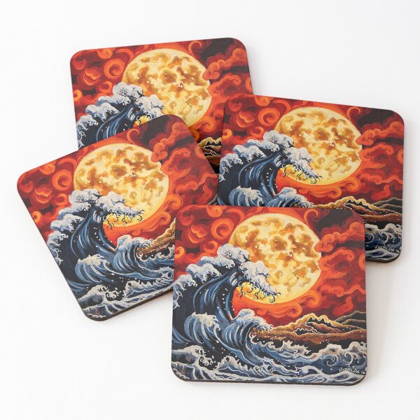 Item preview, Moonlit Asian Waves designed and sold by Sandra Lett.