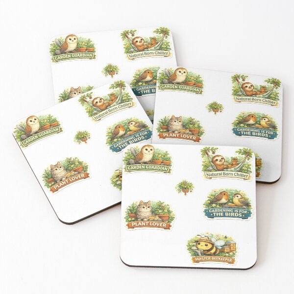 Item preview, Garden Guardian Sticker Collection – Cozy Nature & Animal Garden designed and sold by MyLakeLife.