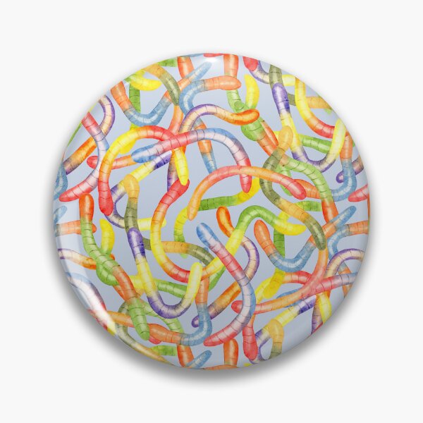 Item preview, Fun Gummy Snakes in Watercolor Pattern (Blue Background) designed and sold by andrebalest.art.