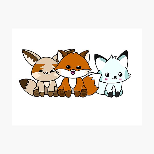 Item preview, Three Happy Foxes designed and sold by zingarostudios.