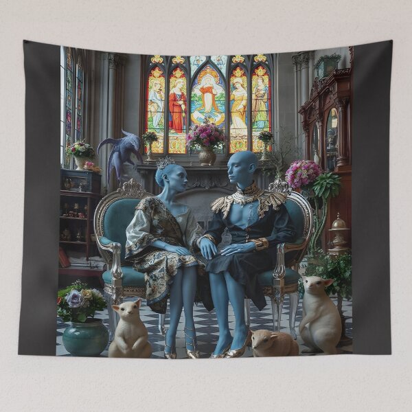 Item preview, Secrets of the Blue Dynasty: An Interdimensional Portrait in an Ancient Interior designed and sold by KunstGeist.