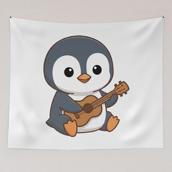 Item preview, Penguin Playing an Ukulele designed and sold by Delamoon.