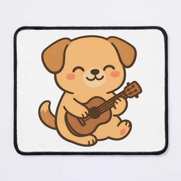 Item preview, Dog Playing an Ukulele designed and sold by Delamoon.