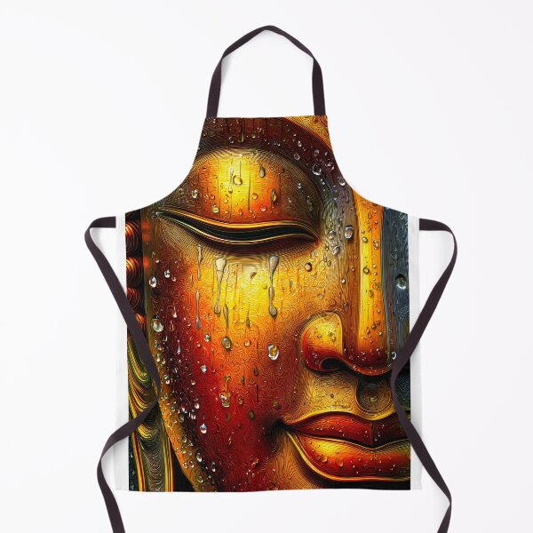 Item preview, Golden Buddha with Rain Drops and Vibrant Colors designed and sold by Artessie.