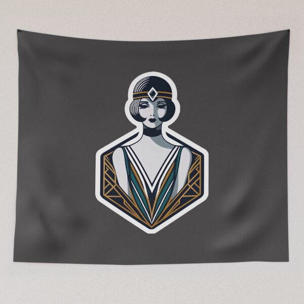 Item preview, Art Deco Flapper Pinup Roaring Twenties Glamour Print designed and sold by PinUpPizzazz.