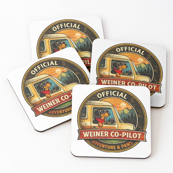 Item preview, Official Wiener Co-Pilot – Dachshund Van Life Adventure Badge designed and sold by VanSpirit.