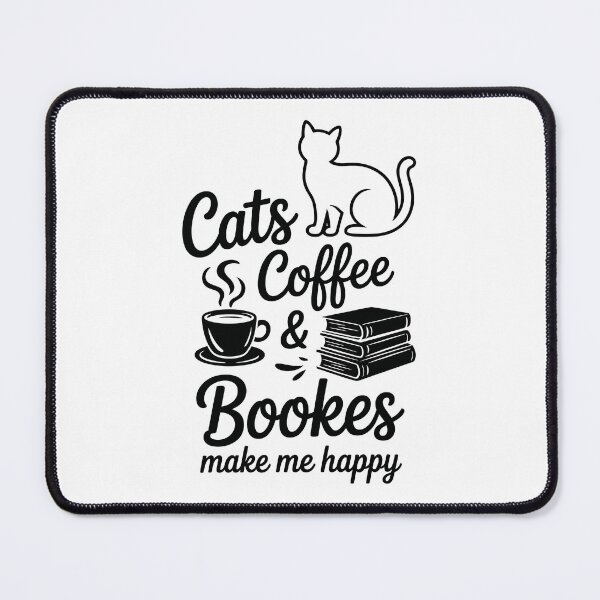 Item preview, Cats, Coffee & Books make me happy designed and sold by jkrphoto.