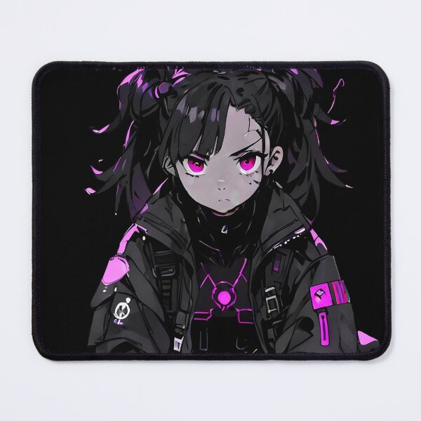 Item preview, NEON: Monochrome Tactical Stealth Crouch | Cute Cyberpunk Anime Girl designed and sold by Sytrics.