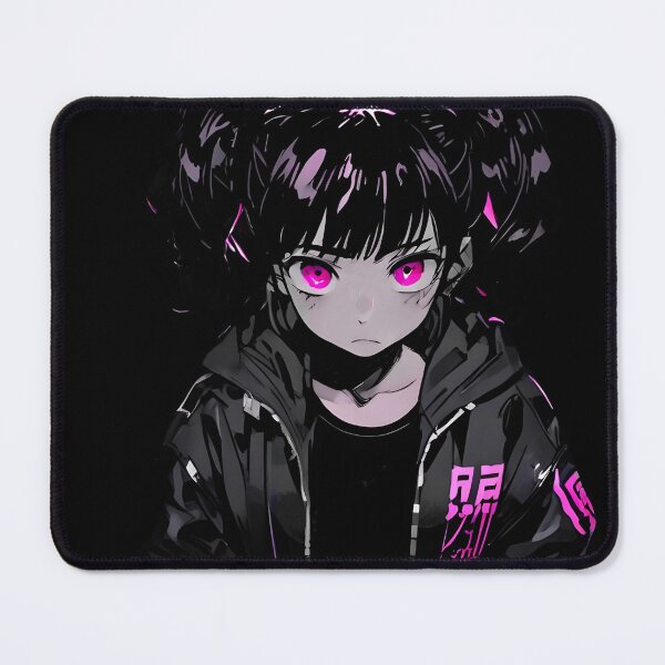 Item preview, NEON: Monochrome High Angle Techwear Jacket | Cute Cyberpunk Anime Girl designed and sold by Sytrics.