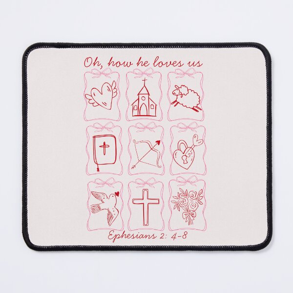Item preview, Valentine Jesus Oh How He Loves Us Valentines Day Christian Faith Ephesians 2 4-8 designed and sold by Forevermore.
