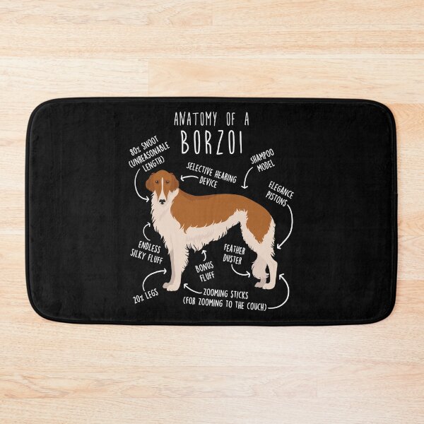 Item preview, Red and White Borzoi Dog Anatomy designed and sold by Clara Hollins.