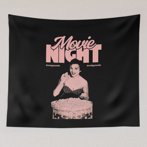 Item preview, Classic 50s Cinema Style Movie Night Typography Art designed and sold by Tamer ⭐⭐⭐⭐⭐.