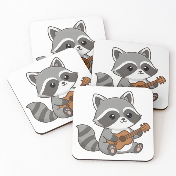 Item preview, Racoon Playing an Ukulele designed and sold by Delamoon.