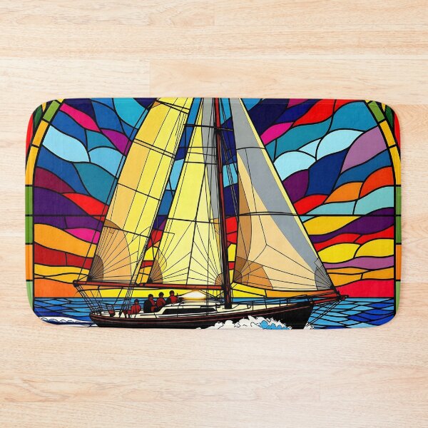 Item preview, Stained Glass Sailboat designed and sold by ChanceTwoArt.
