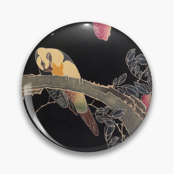 Item preview, Ito Jakuchu: Parrot on Flowering Rose Bush designed and sold by Tridentulus.