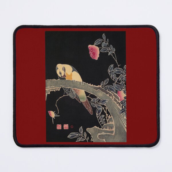 Item preview, Ito Jakuchu: Parrot on Flowering Rose Bush designed and sold by Tridentulus.