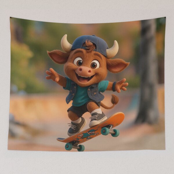 Item preview, Skater Minotaur Boy designed and sold by Sillytoe.