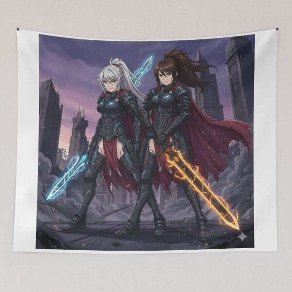 Item preview, Seraphina and Nyx, Storm and Flame Guardians designed and sold by Prayful.