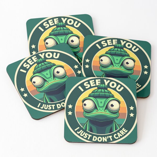 Item preview, Funny Grumpy Chameleon Sarcastic Introvert Quote Retro Sunset designed and sold by The Grumpy Pet Club.