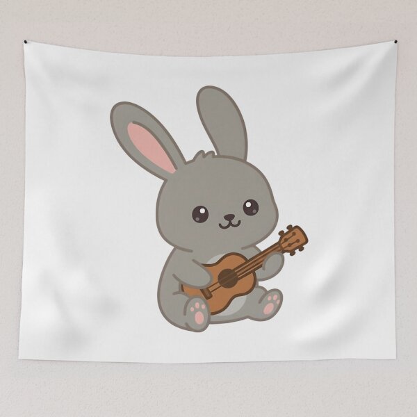 Item preview, Bunny Playing an Ukulele designed and sold by Delamoon.