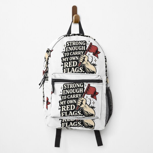 Item preview, Strong Enough To Carry My Own Red Flags Funny Sarcastic Quote designed and sold by BaseSoul.
