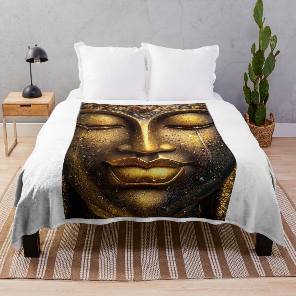Item preview, Golden Buddha Face with Emotional Expression designed and sold by Artessie.