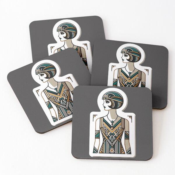 Item preview, Art Deco Flapper Pinup Roaring Twenties Glamour Print designed and sold by PinUpPizzazz.