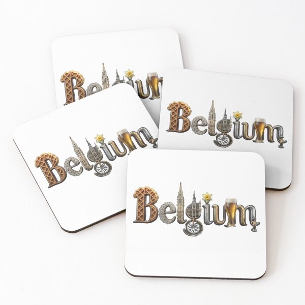 Item preview, Belgium Typography Art – Cultural Heritage Letter Design designed and sold by VladisWorld.