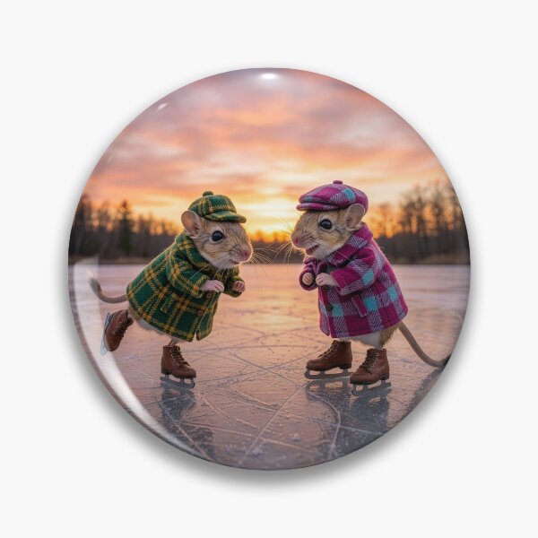 Item preview, Baluchistan Pygmy Jerboa Couple Ice Skating designed and sold by Tridentulus.