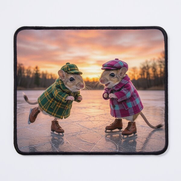 Item preview, Baluchistan Pygmy Jerboa Couple Ice Skating designed and sold by Tridentulus.