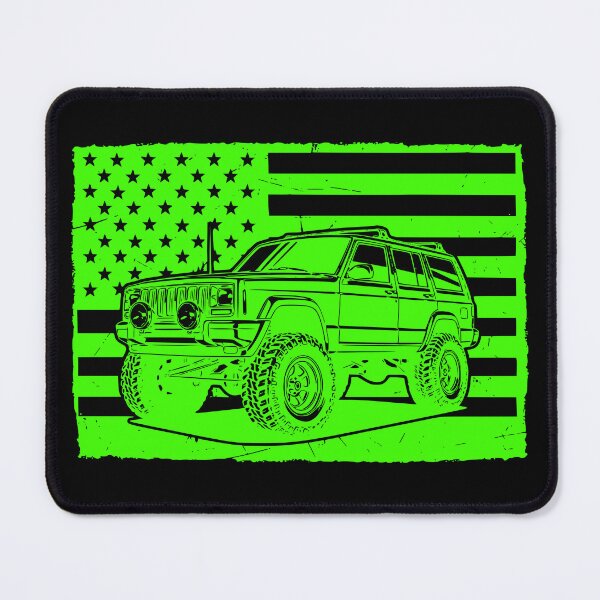 Item preview, Patriotic XJ Off-Road American Flag Neon 4x4 Graphic designed and sold by Off-Road-Zone.