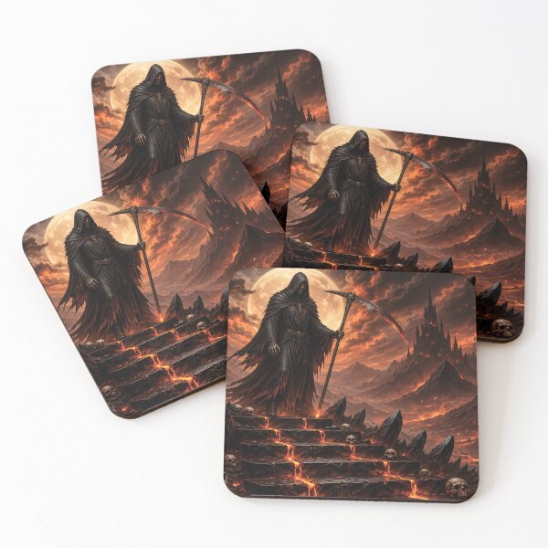 Item preview, Grim Reaper on the Lava Staircase designed and sold by Insomnia Art Designs.